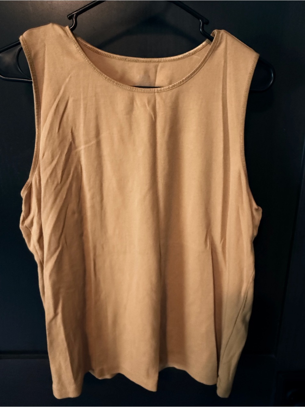 CJ Banks Sleeveless Cotton Tank Top - Mustard Yellow